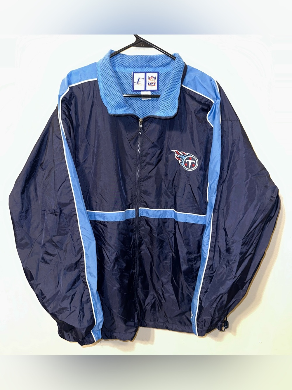 NFL Titans Navy and Light Blue Logo Jacket